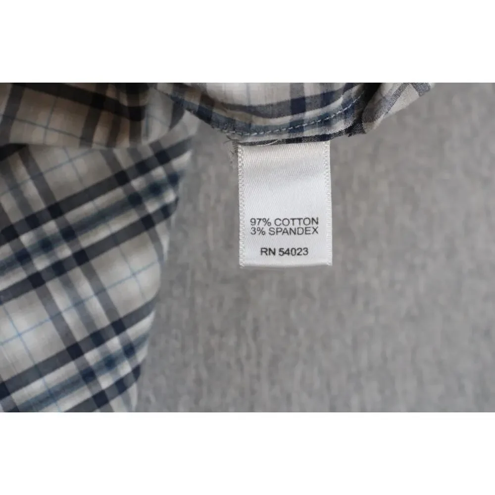 Banana Republic Shirt Mens Size L 16-16.5 Long‎ Sleeve Plaid Button-Up